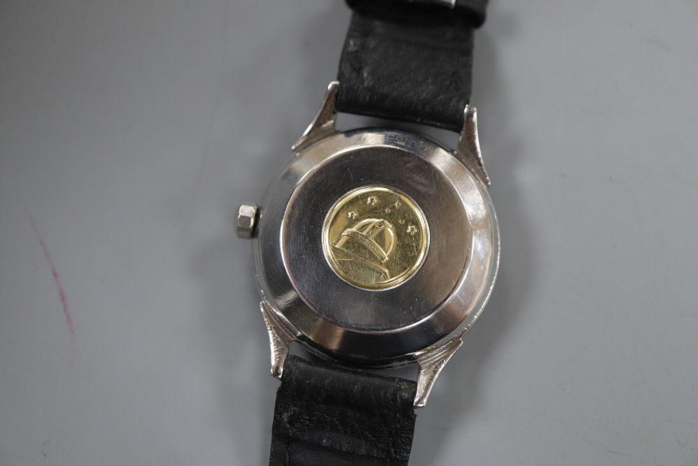 A gentlemans 1950s stainless steel Omega Constellation Automatic Chronometer wrist watch,